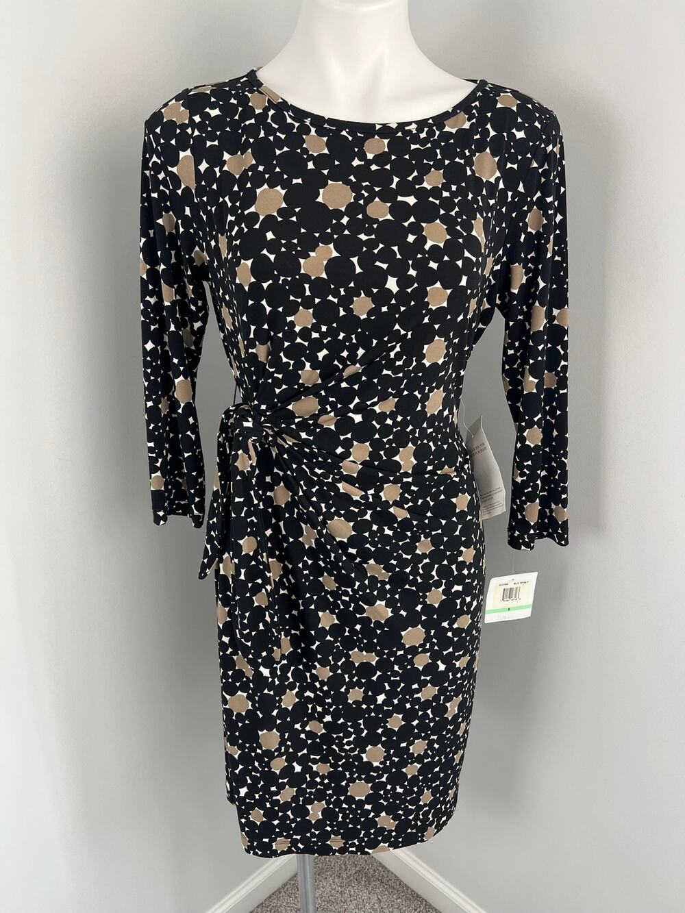 Donna Morgan 3/4 Sleeve Stretchy Jersey Knit Sheath Dress 8